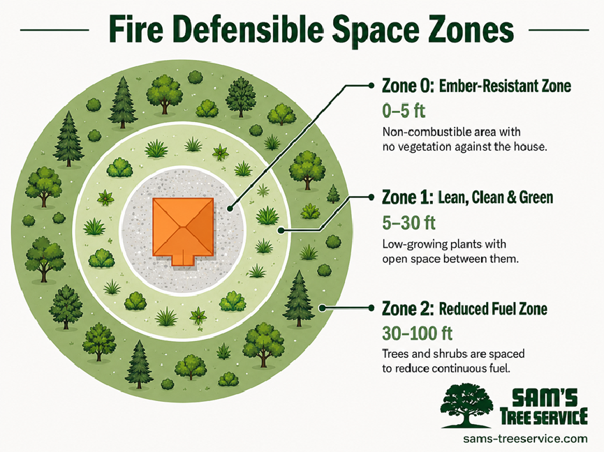 fire defensible space zones